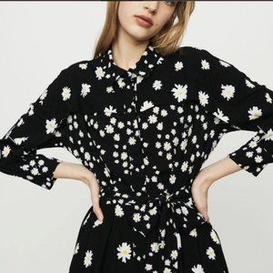 Brand New MAJE Floral-Print Robe Courte A Man Impreime Dress